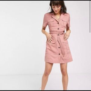 Stockholm Atelier X Other Stories Dusty Pink Utility Dress Multi Pocket. New.